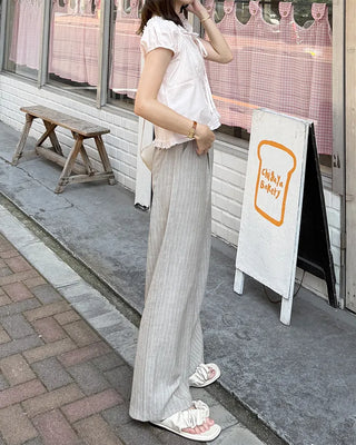 Heart Button Frill Blouse