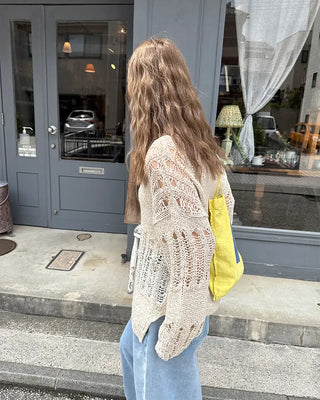 Loose-fitting openwork knit