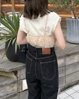 Shirred Cropped Bustier