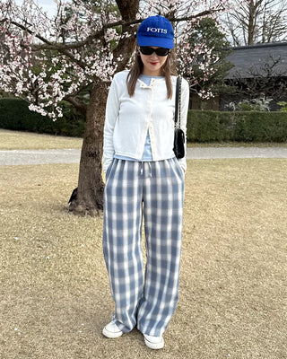 Checked Banding Pants