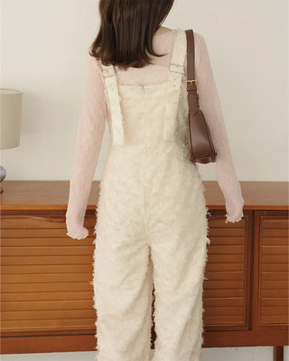 (ORIGINAL) Heart Neck Feather Jumpsuit