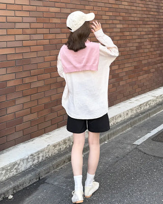 Pintuck shorts