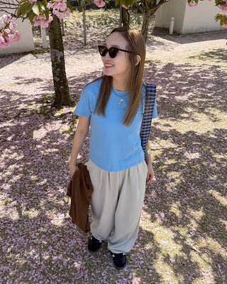 Round neck basic short-sleeve T-shirt