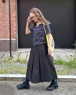Colored striped short-sleeved T-shirt