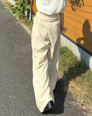 Scarf-layered pants