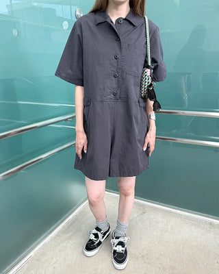 Simple short jumpsuit