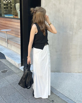 Wrap detail long skirt