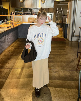Classic cotton long skirt