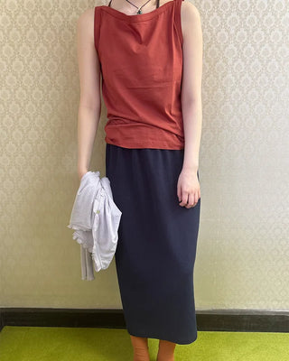 Boat neck layered camisole