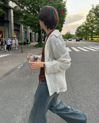Linen striped shirt
