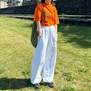 Side-button sweatpants
