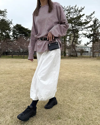Balloon Fit Long Skirt