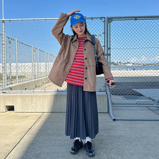 Striped long-sleeved T-shirt