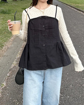 Shirred camisole blouse