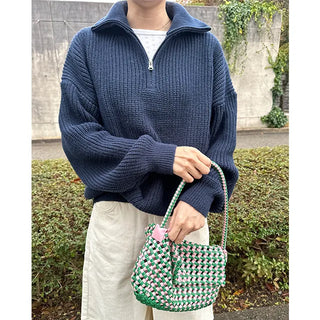 (Unisex) Half-Zip Knit