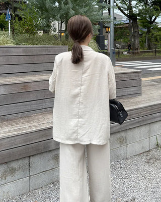 Simple jacket and slacks set