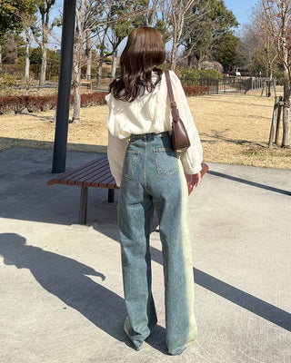Frilled ribbon blouse