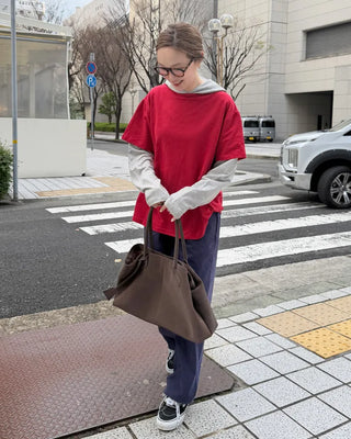 Layered Hooded Long T-Shirt