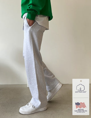 SUPIMA COTTON WIDE PANTS(high Q)