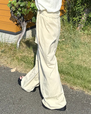Scarf-layered pants