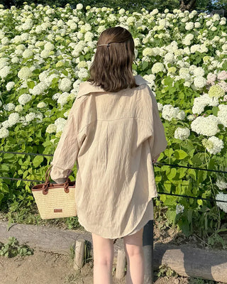 Linen shirt and shorts set