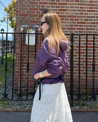 Zip-up hooded windbreaker