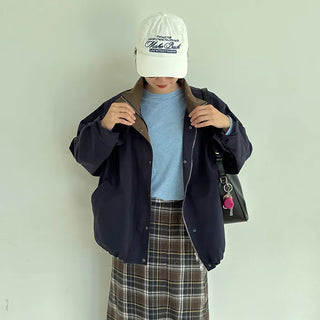 Color Point Cotton Jacket