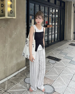 Button Rib Bustier