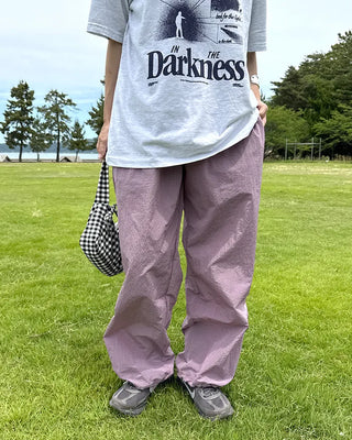 (Unisex) Nylon Check String Pants
