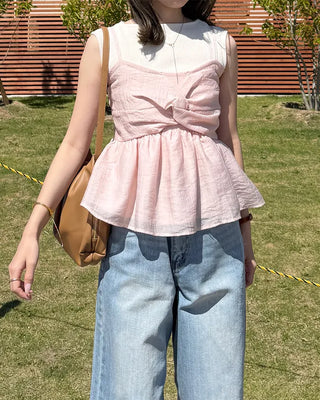 Twisted Frill Bustier Blouse