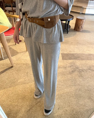 Suede mini pocket belt