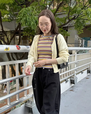 Mini pendant V-neck cardigan