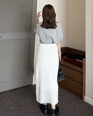 V-neck short-sleeve sweatshirt