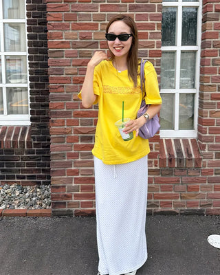 Pindot Easy Maxi Skirt