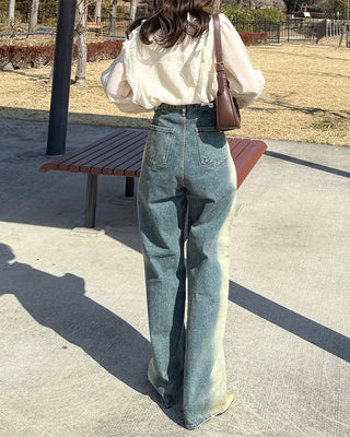 Frilled ribbon blouse