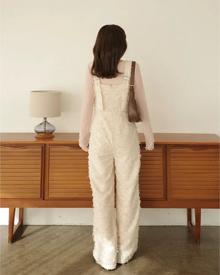(ORIGINAL) Heart Neck Feather Jumpsuit