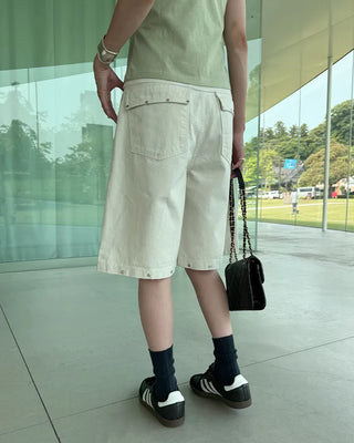 Studded Bermuda shorts
