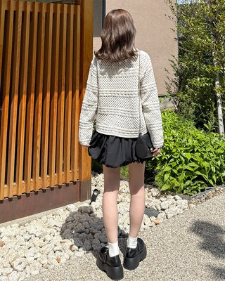 Crochet Point Knit Cardigan