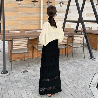 Ribbon detail knit bolero
