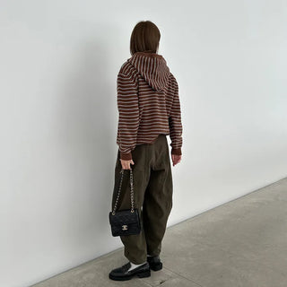 Striped Hoodie Knit