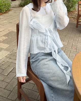 Frill Bistier Blouse Set
