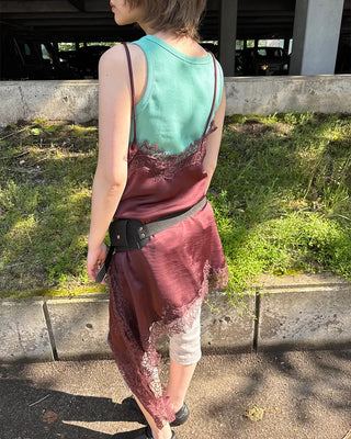 Satin lace camisole dress