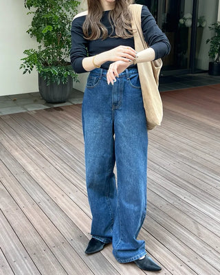 Asymmetrical Shoulder Shirring T-Shirt