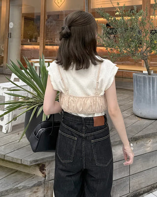 Shirred Cropped Bustier
