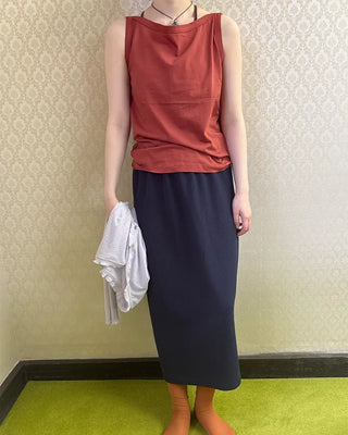 Boat neck layered camisole
