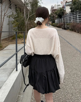 Boat neck loose fit knit