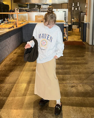 MAVEN Printed Oversized Sweatshirt