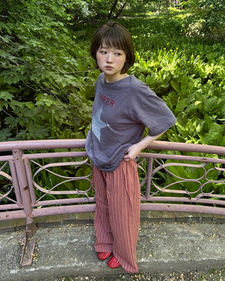Vintage star print short-sleeved T-shirt