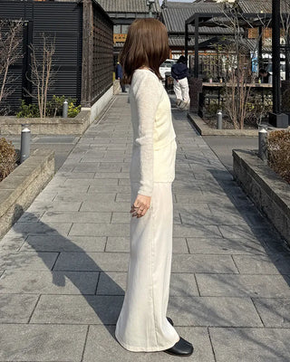 Satin long skirt
