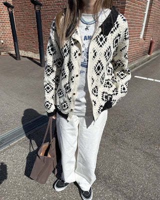 Vintage Jade Pattern Cardigan